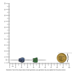 blue sapphire with emerald twister bracelet