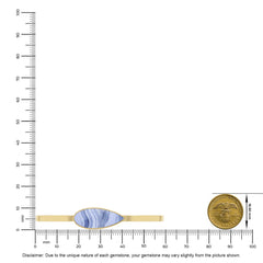 blue lace agate rough bracelet