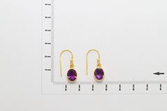amethyst cut earrings