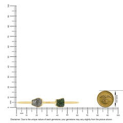 meteorite with moldavite twister bracelet