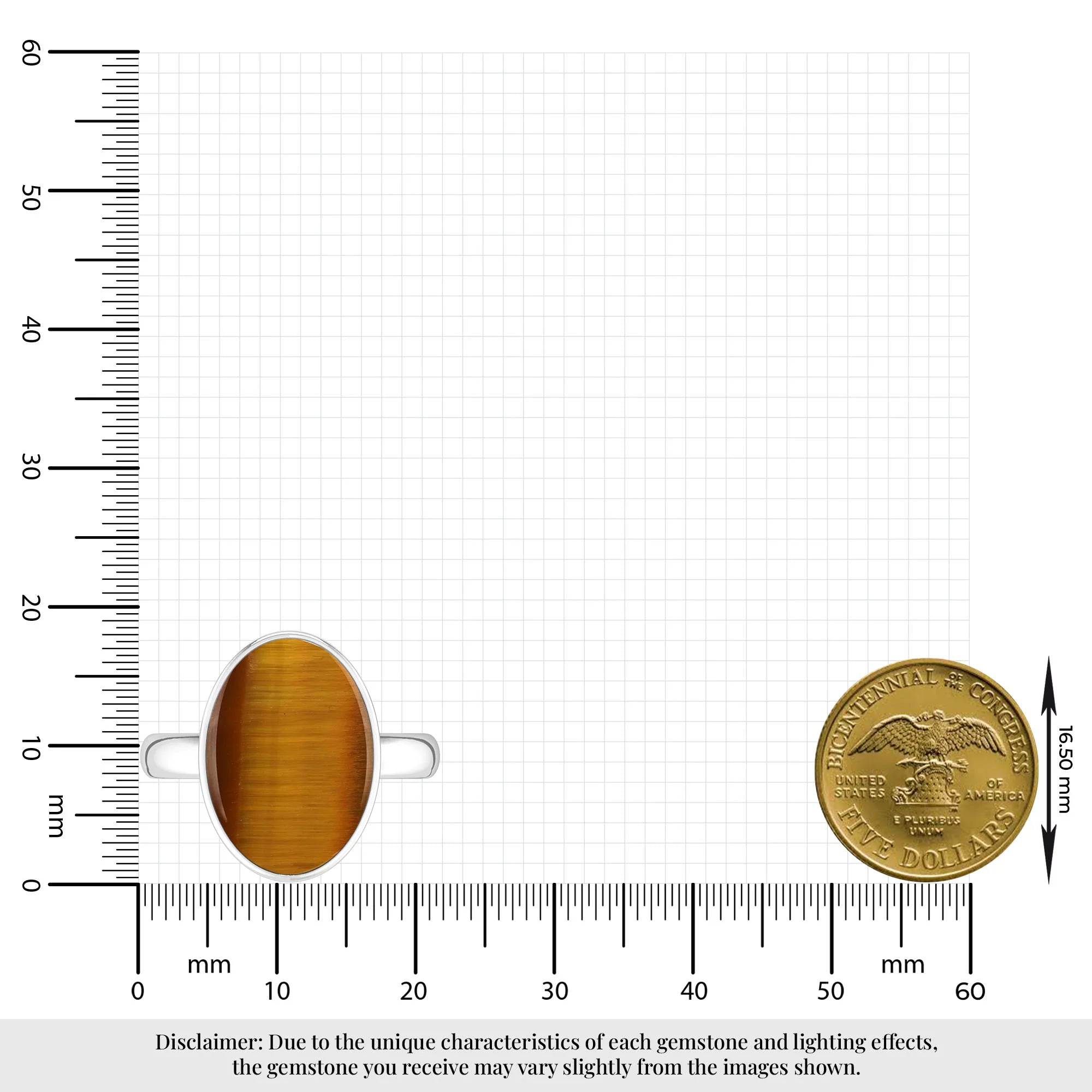 tiger-eye bezel-set ring