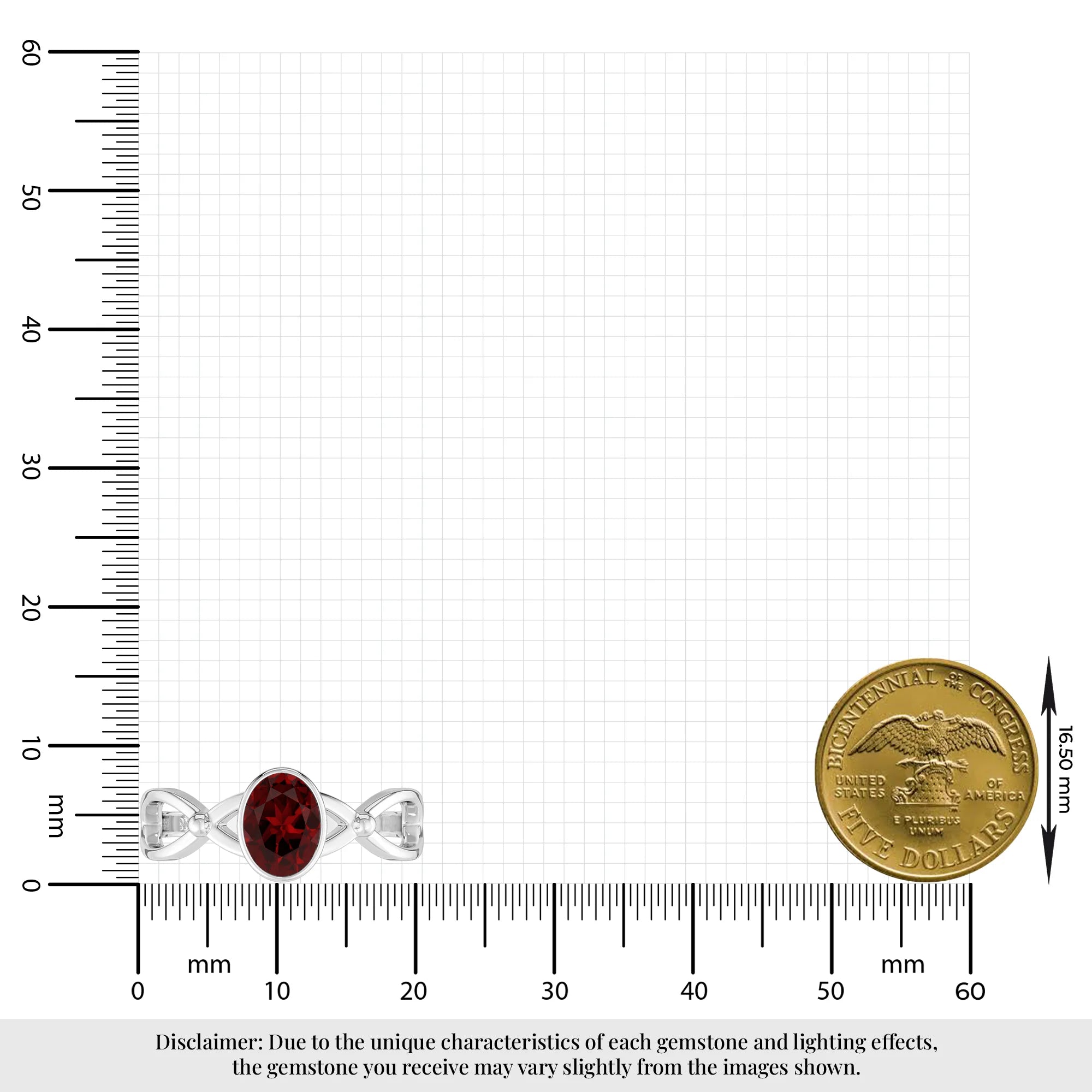 garnet bezel-set ring