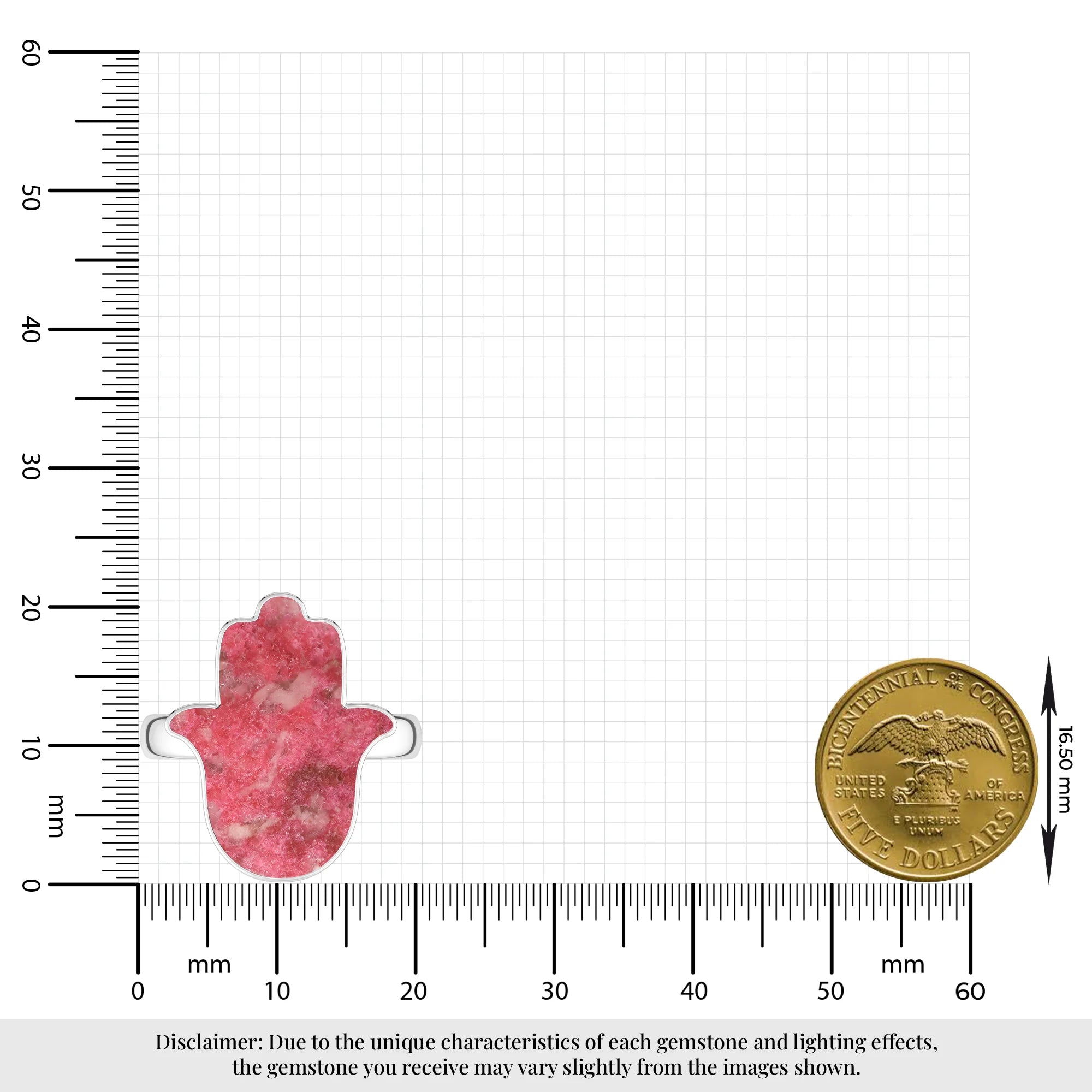 thulite stackable bezel-set ring