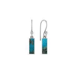 turquoise slice earrings