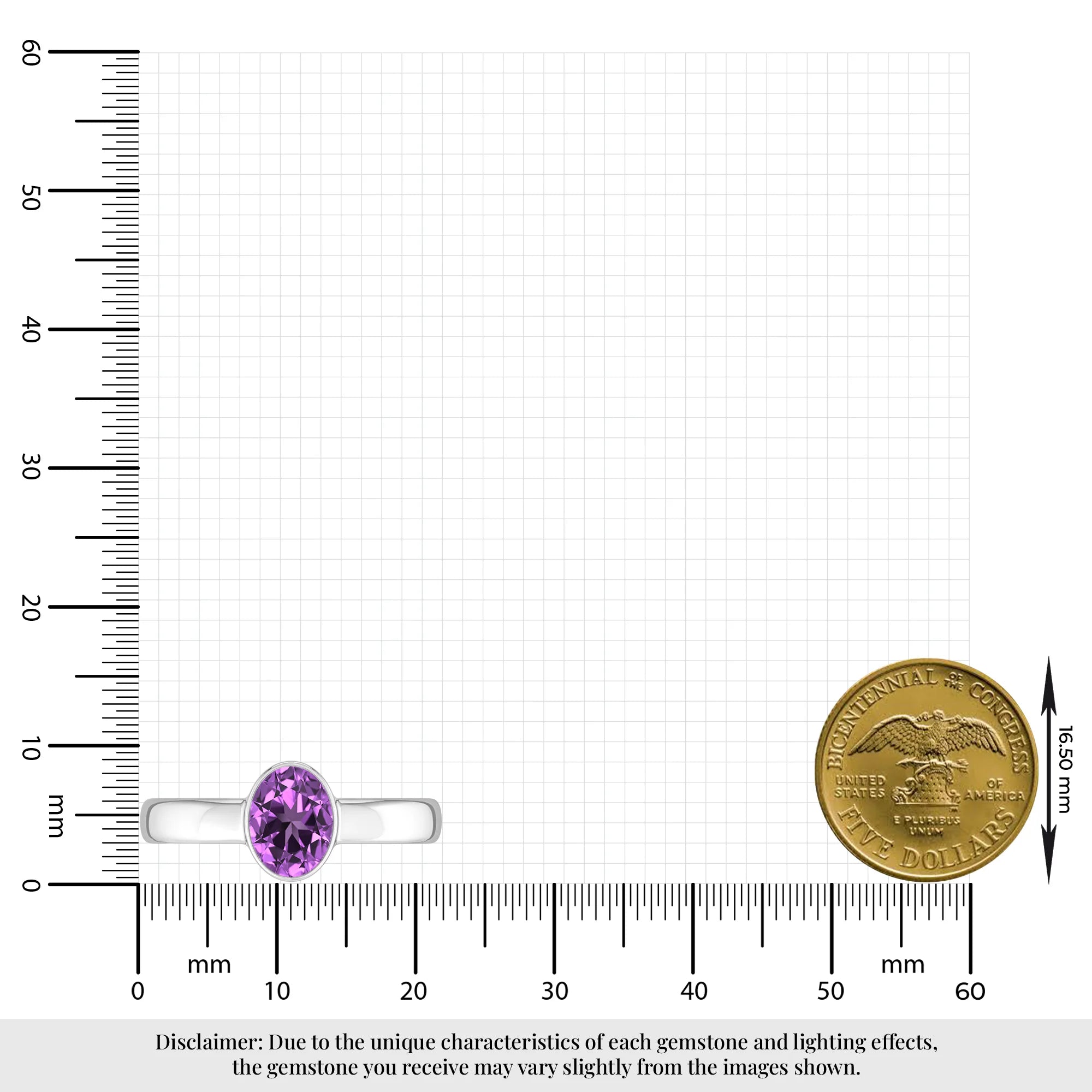 amethyst bezel-set ring
