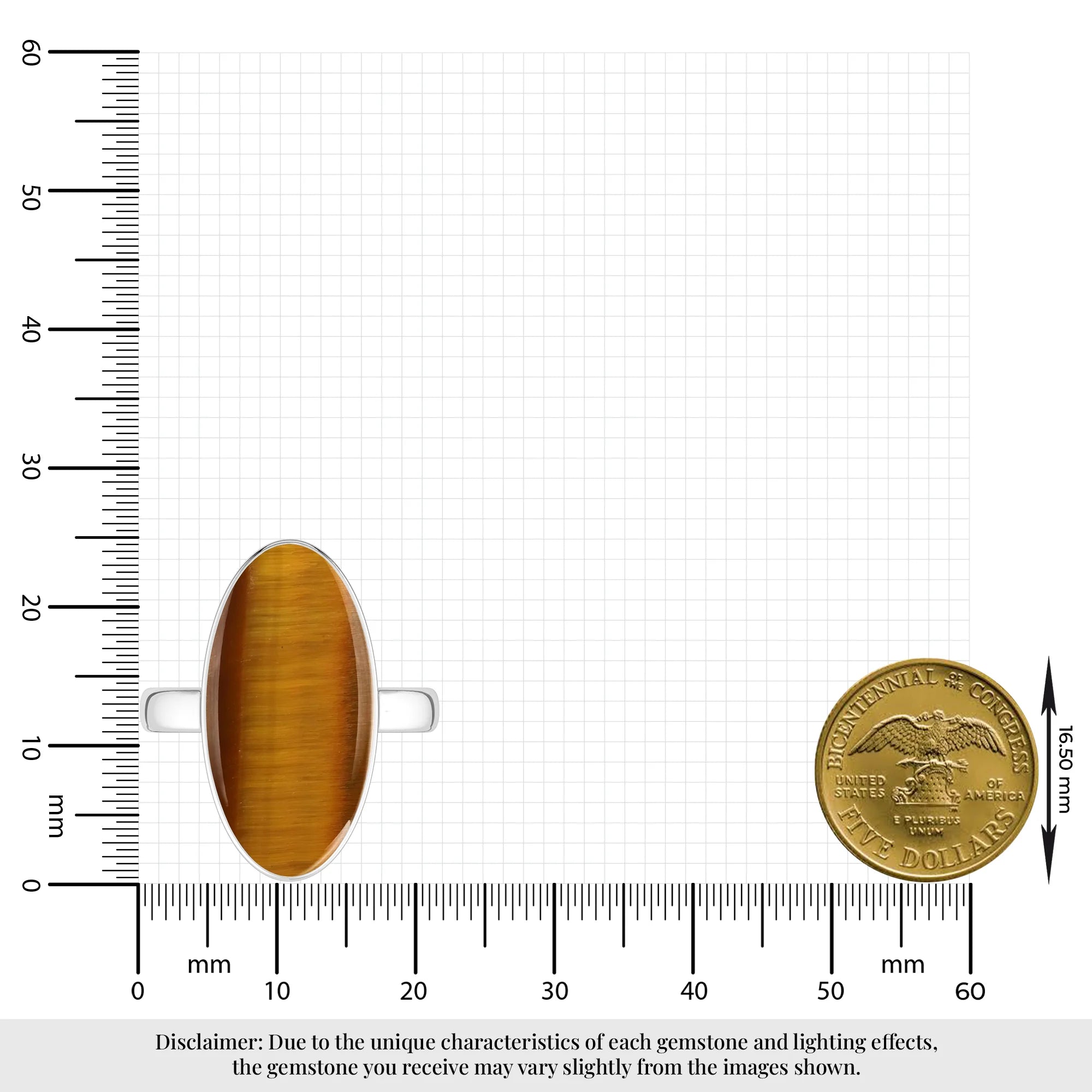 tiger-eye bezel-set ring
