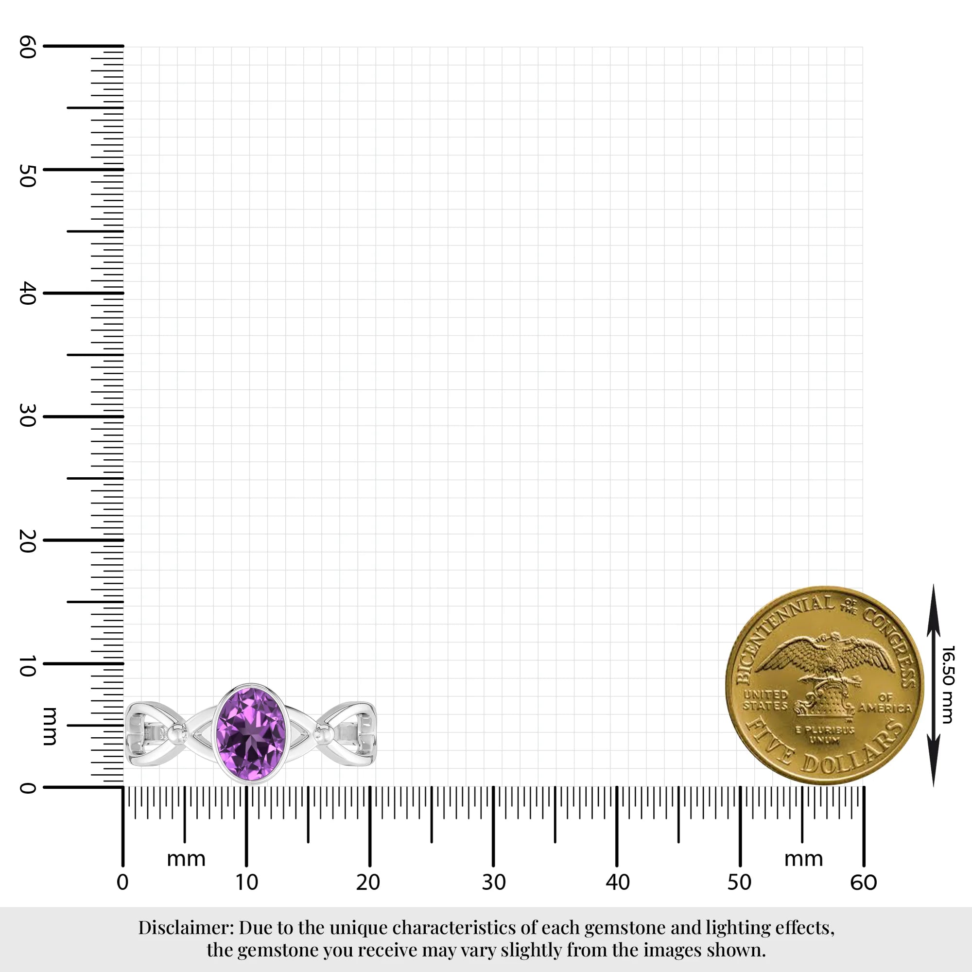 amethyst bezel-set ring