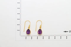 amethyst cut earrings