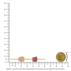 rose quartz ruby twister bracelet