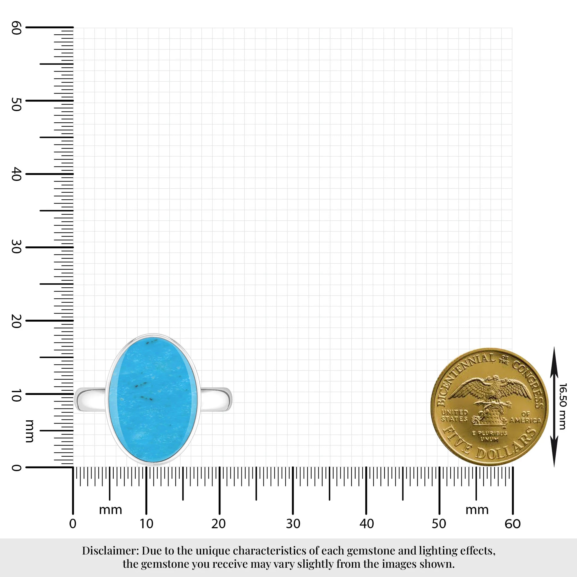 turquoise bezel-set ring
