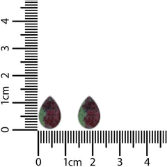 ruby zoisite cab earrings