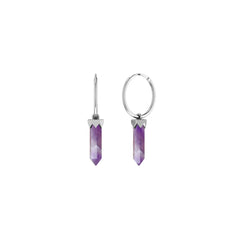 amethyst cut earrings