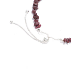 ruby rough bracelet