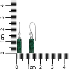 malachite slice earrings