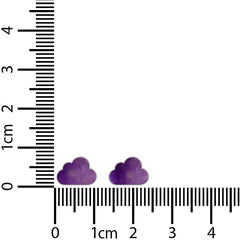 amethyst slice earrings