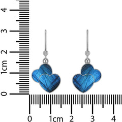 labradorite slice earrings