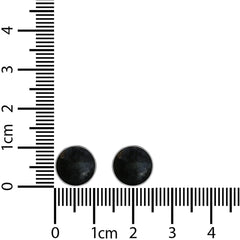 black tourmaline cab earrings