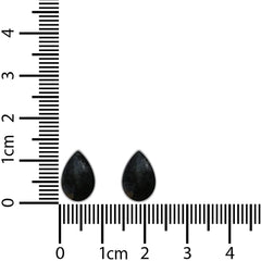 black tourmaline cab earrings