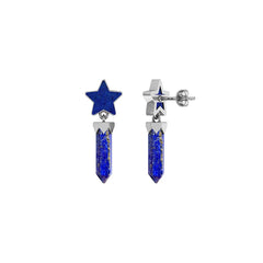lapis lazuli slice earrings