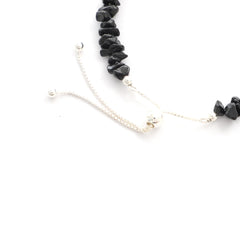 black spinel rough bracelet