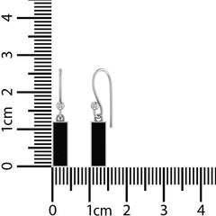 black onyx slice earrings