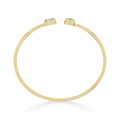 aquamarine cut bracelet