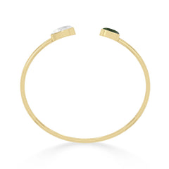 moldavite herkimer twister bracelet