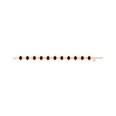 red-garnet chain bracelet