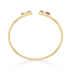 chevron amethyst cab bracelet