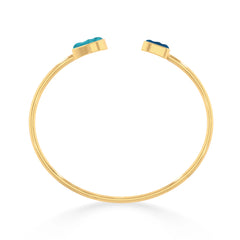 paraiba apatite with neon apatite twister bracelet