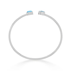 swiss blue topaz cut bracelet