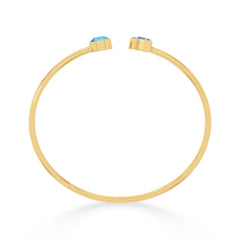 swiss blue topaz cut bracelet