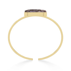 black fossil coral rough bracelet