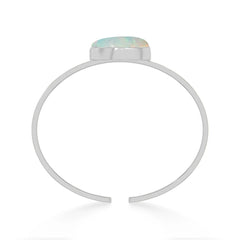 Natural Rough Ethiopian Opal Twister Bracelets for Women in Sterling Silver
