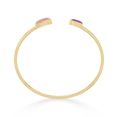 rose quartz ruby twister bracelet