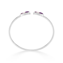 chevron amethyst cab bracelet