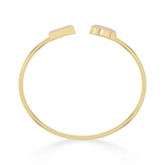 rose quartz cab bracelet