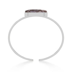 black fossil coral rough bracelet