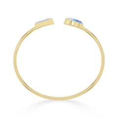 rainbow moonstone cab bracelet