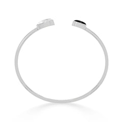 herkimer with black tourmaline twister bracelet