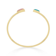 rose quartz paraiba apatite twister bracelet