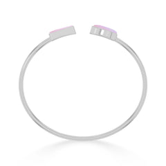 pink moonstone cab bracelet