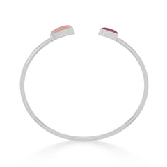 rose quartz ruby twister bracelet