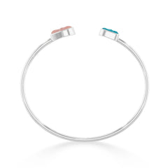 rose quartz paraiba apatite twister bracelet