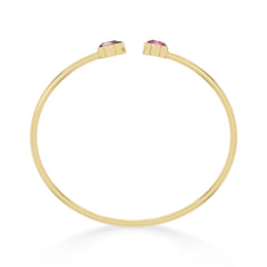 pink tourmaline cut bracelet