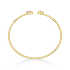 morganite cut bracelet