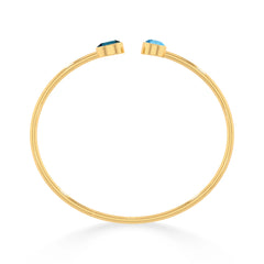 london blue topaz with swiss blue topaz cut bracelet