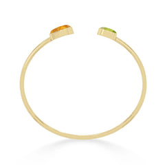 citrine with peridot twister bracelet