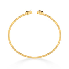 smoky quartz cut bracelet