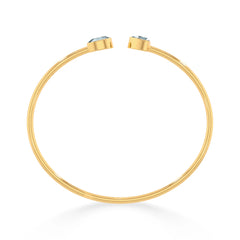 aquamarine cut bracelet